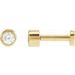 Round Bezel-Set Earrings