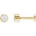 Round Bezel-Set Earrings