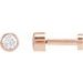 Round Bezel-Set Earrings