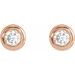 Round Bezel-Set Earrings