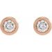 Round Bezel-Set Earrings