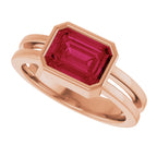 Bezel-Set Solitaire Ring