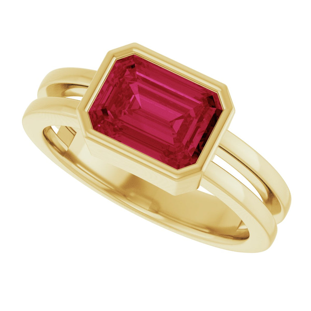 Bezel-Set Solitaire Ring