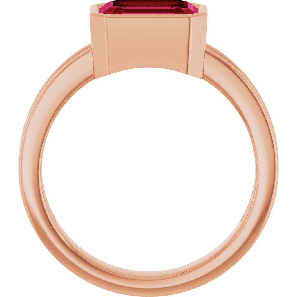 Bezel-Set Solitaire Ring