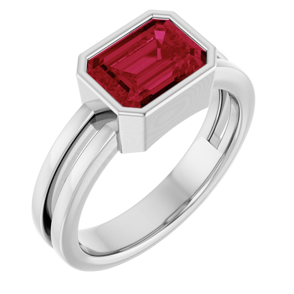 Bezel-Set Solitaire Ring