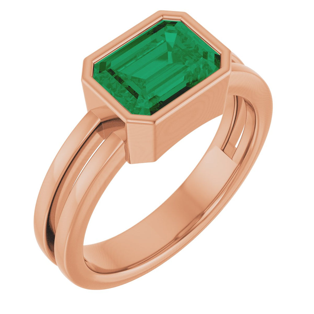 Bezel-Set Solitaire Ring
