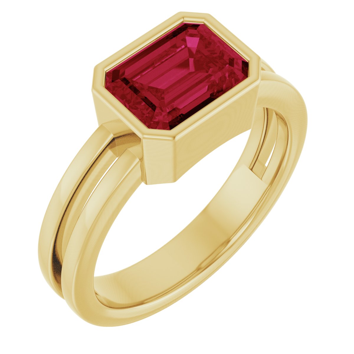 Bezel-Set Solitaire Ring