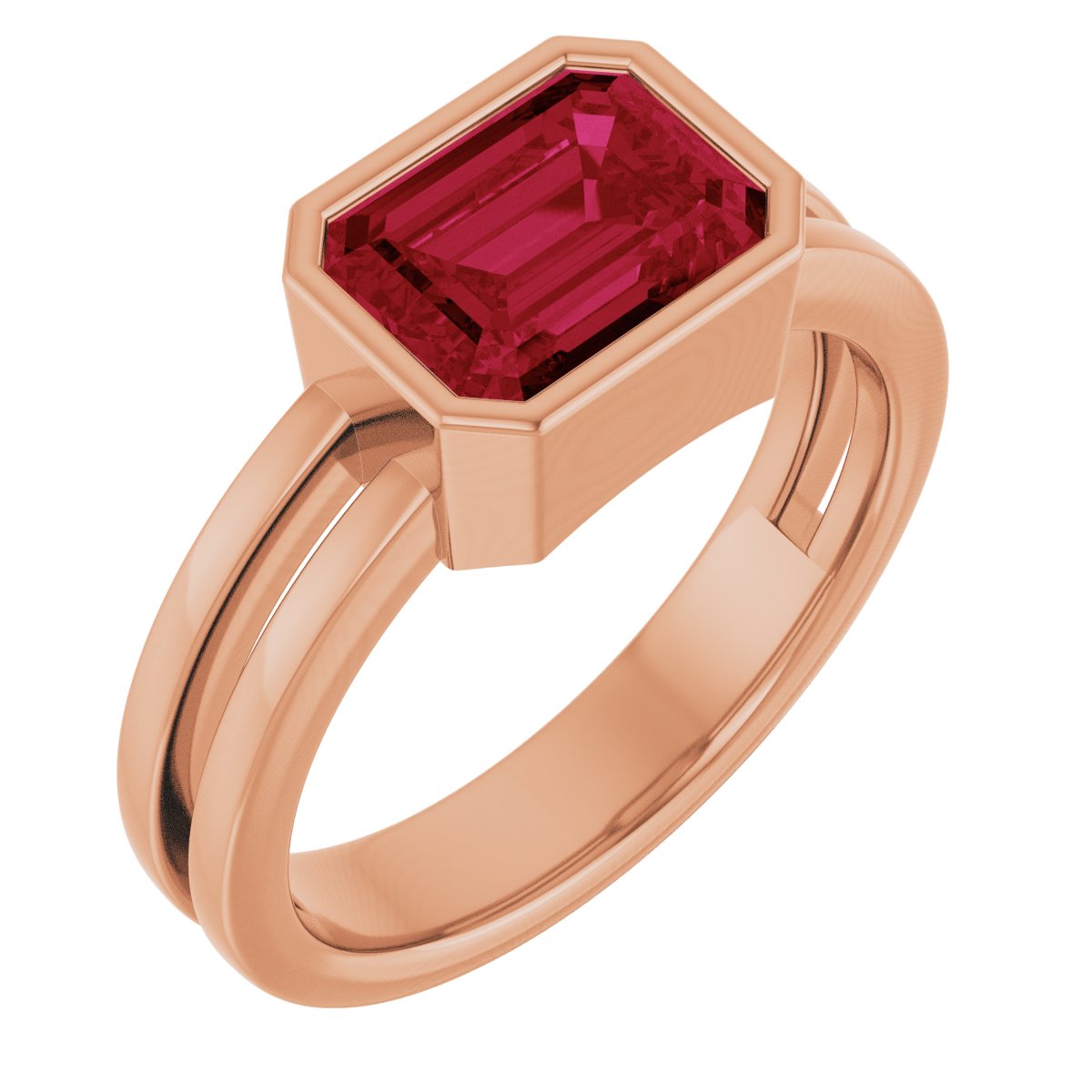 Bezel-Set Solitaire Ring