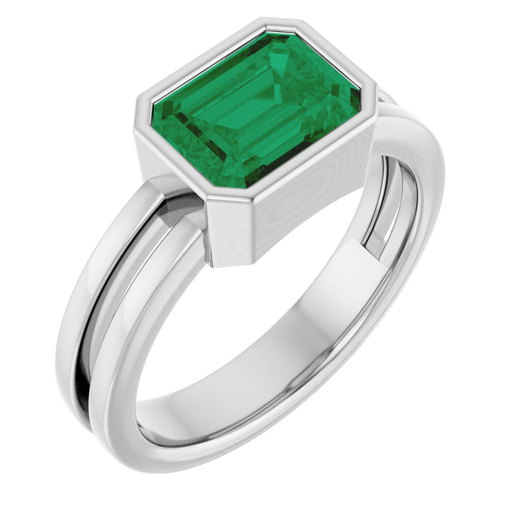 Bezel-Set Solitaire Ring