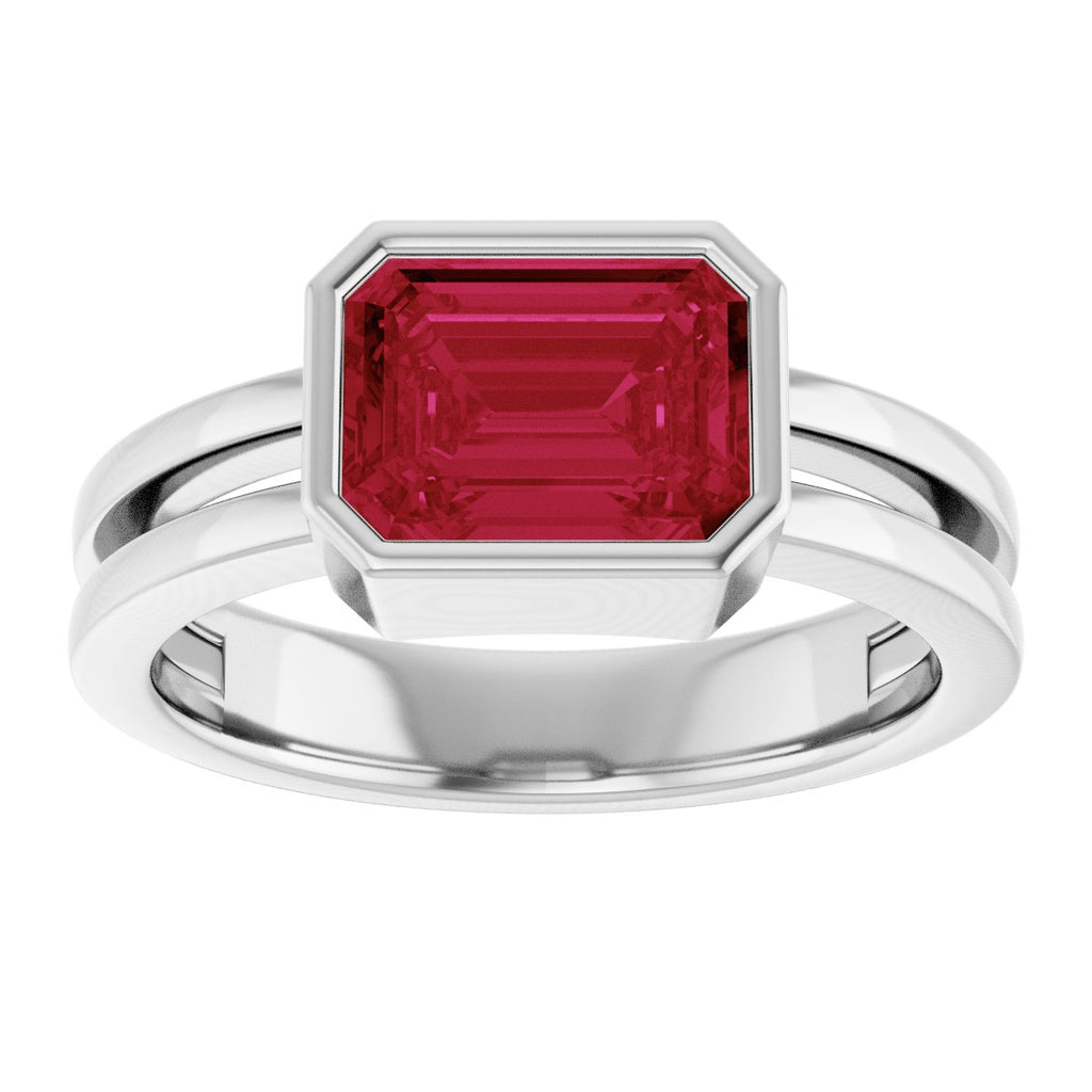 Bezel-Set Solitaire Ring