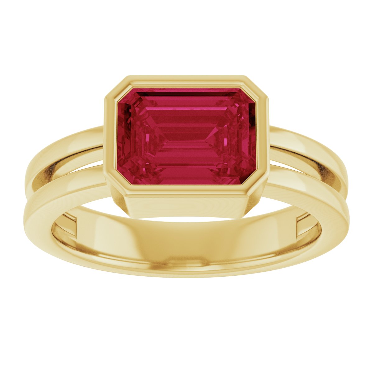 Bezel-Set Solitaire Ring