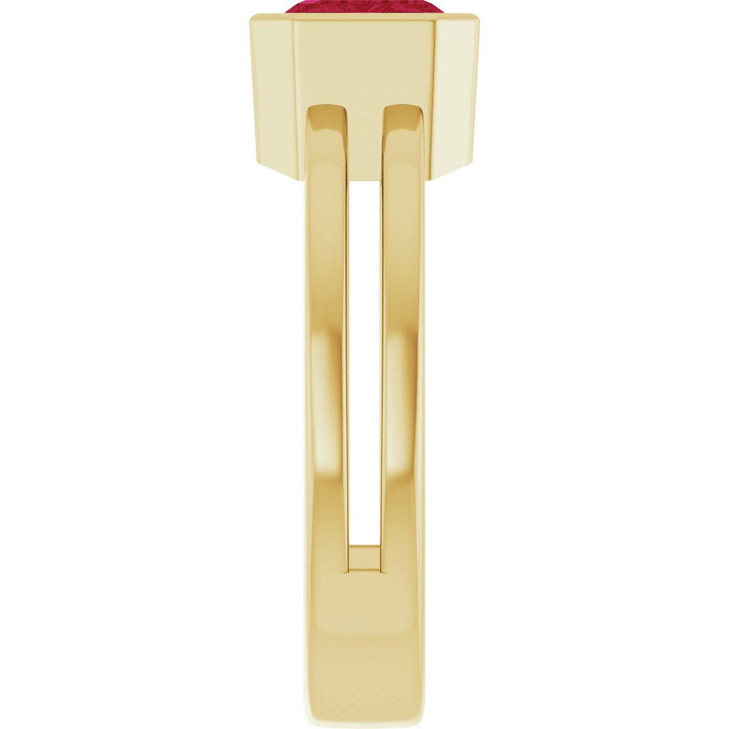 Bezel-Set Solitaire Ring