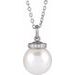 Hidden Halo-Style Pearl Necklace or Pendant