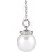 Hidden Halo-Style Pearl Necklace or Pendant