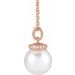 Hidden Halo-Style Pearl Necklace or Pendant