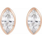 Marquise Bezel-Set Stud Earrings