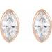 Marquise Bezel-Set Stud Earrings