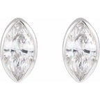 Marquise Bezel-Set Stud Earrings