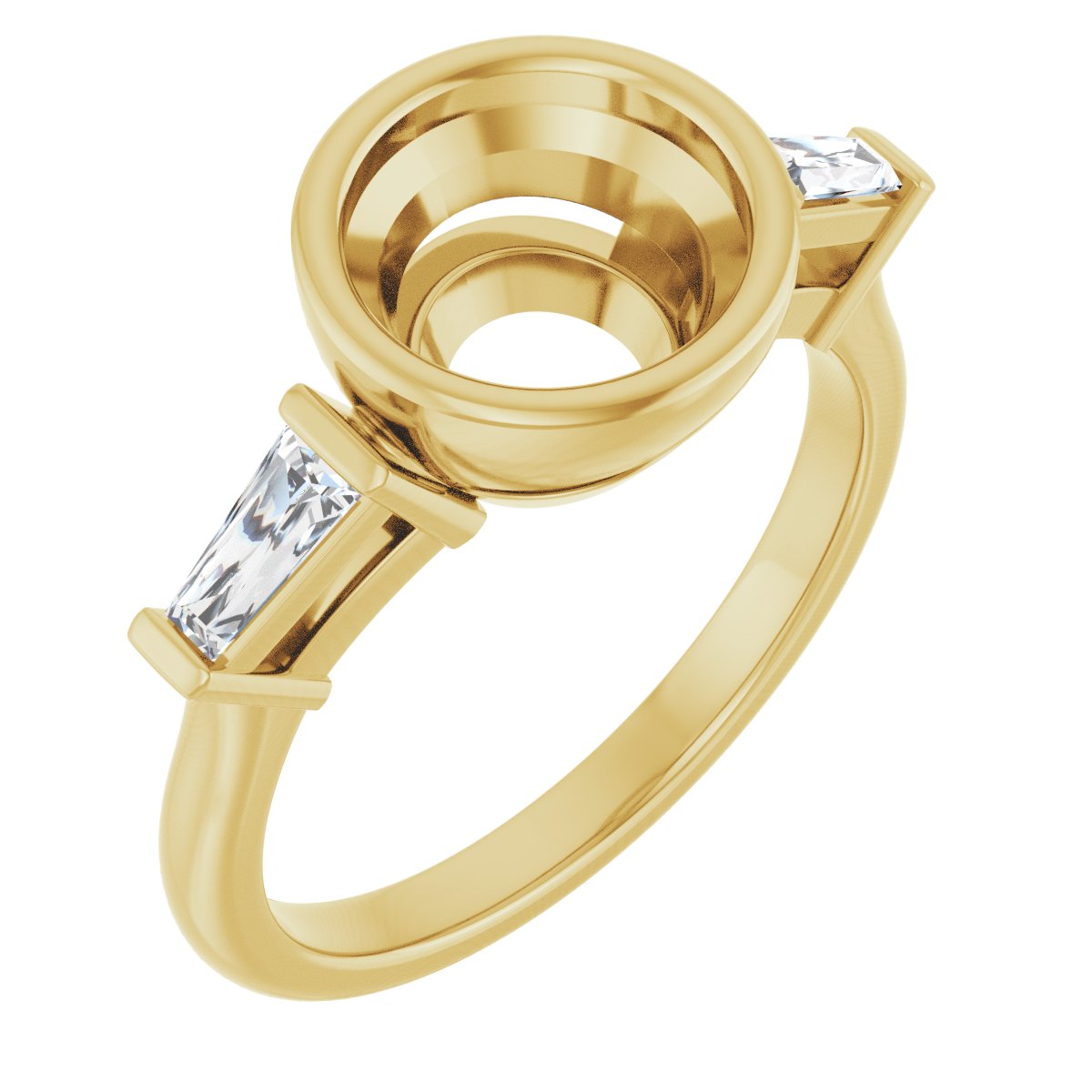 Bezel-Set Engagement Ring