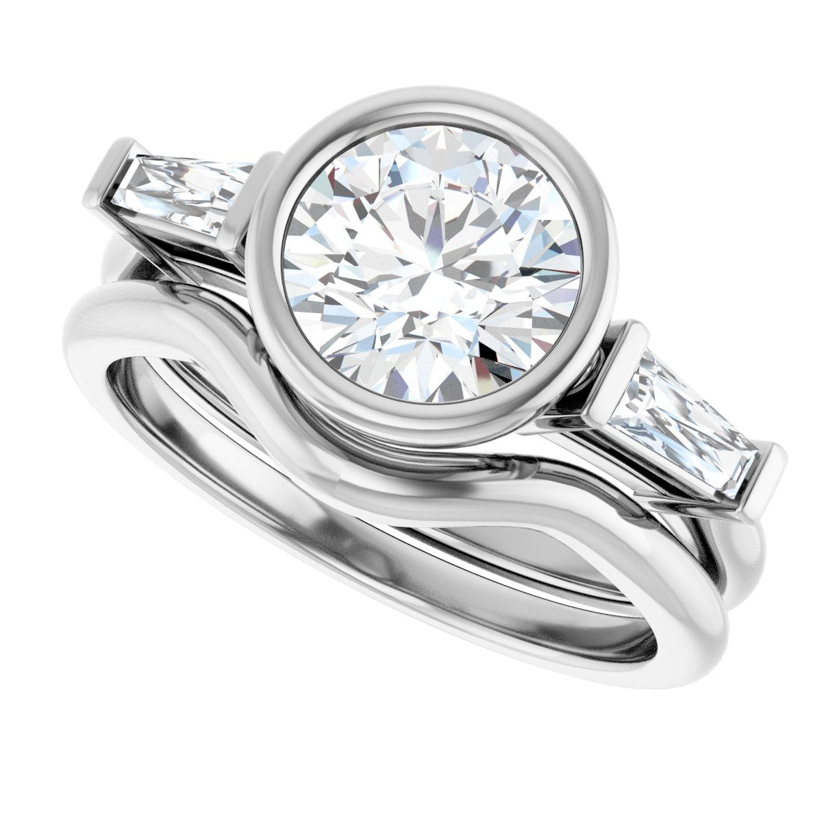 Bezel-Set Engagement Ring