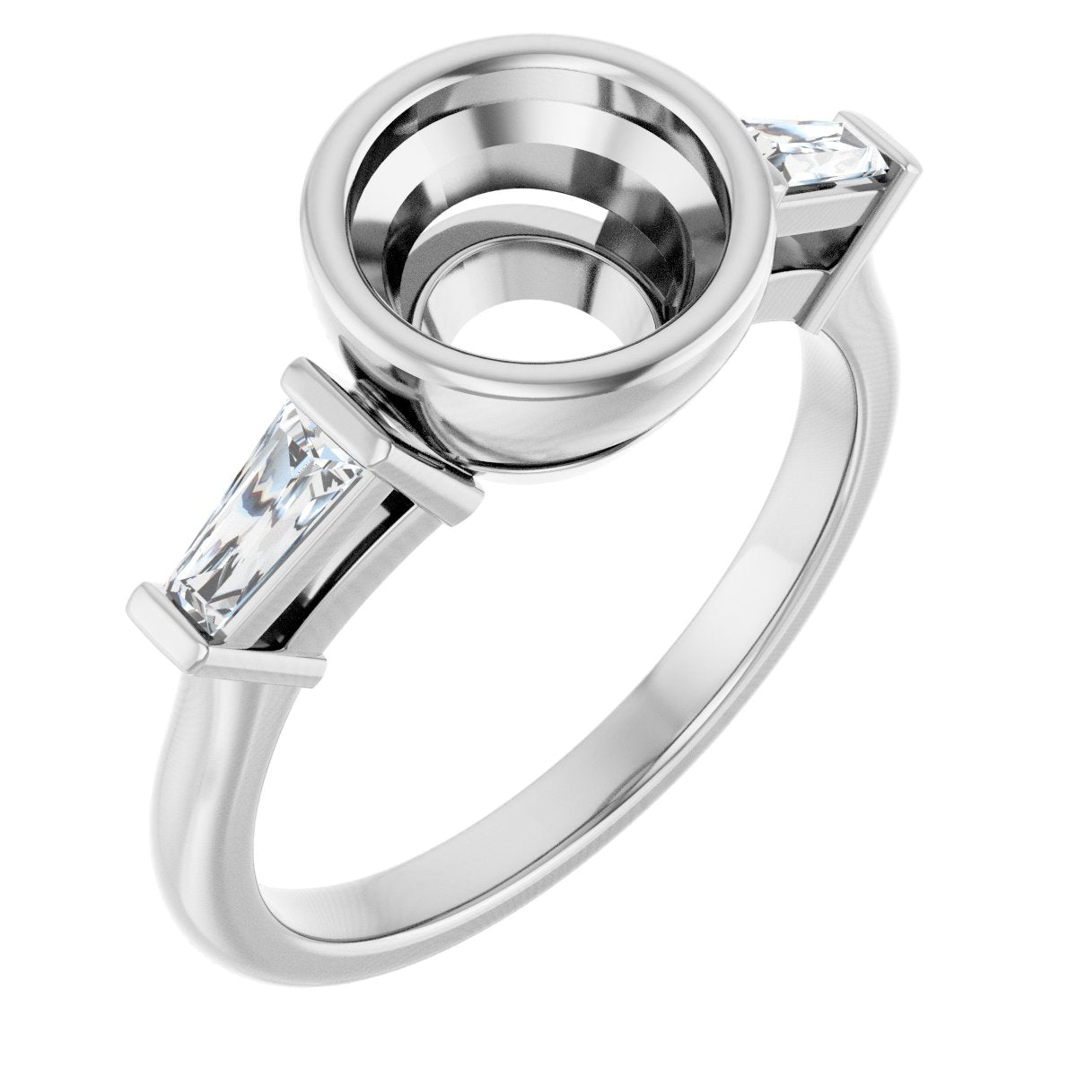 Bezel-Set Engagement Ring