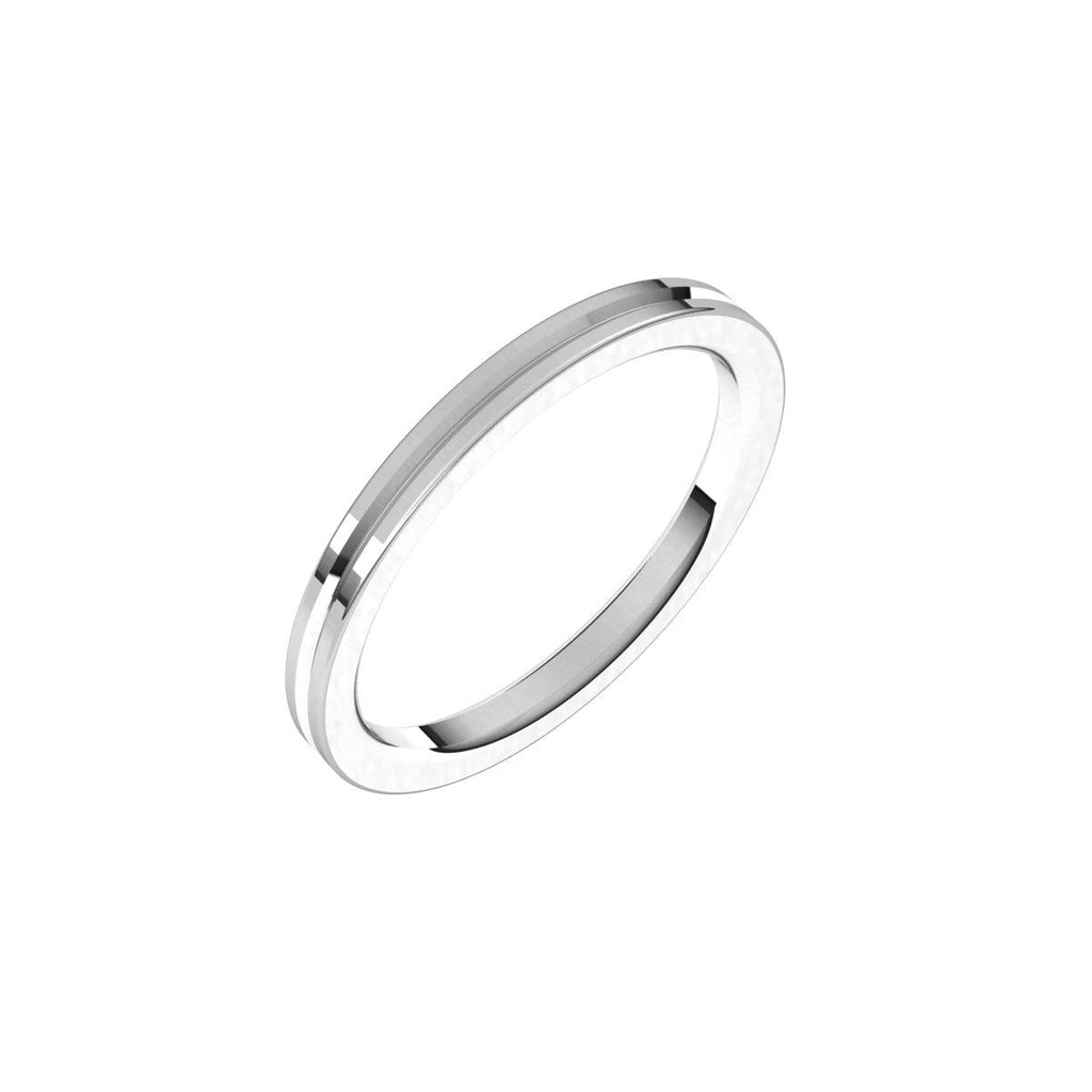 Grooved Comfort-Fit Flat Band