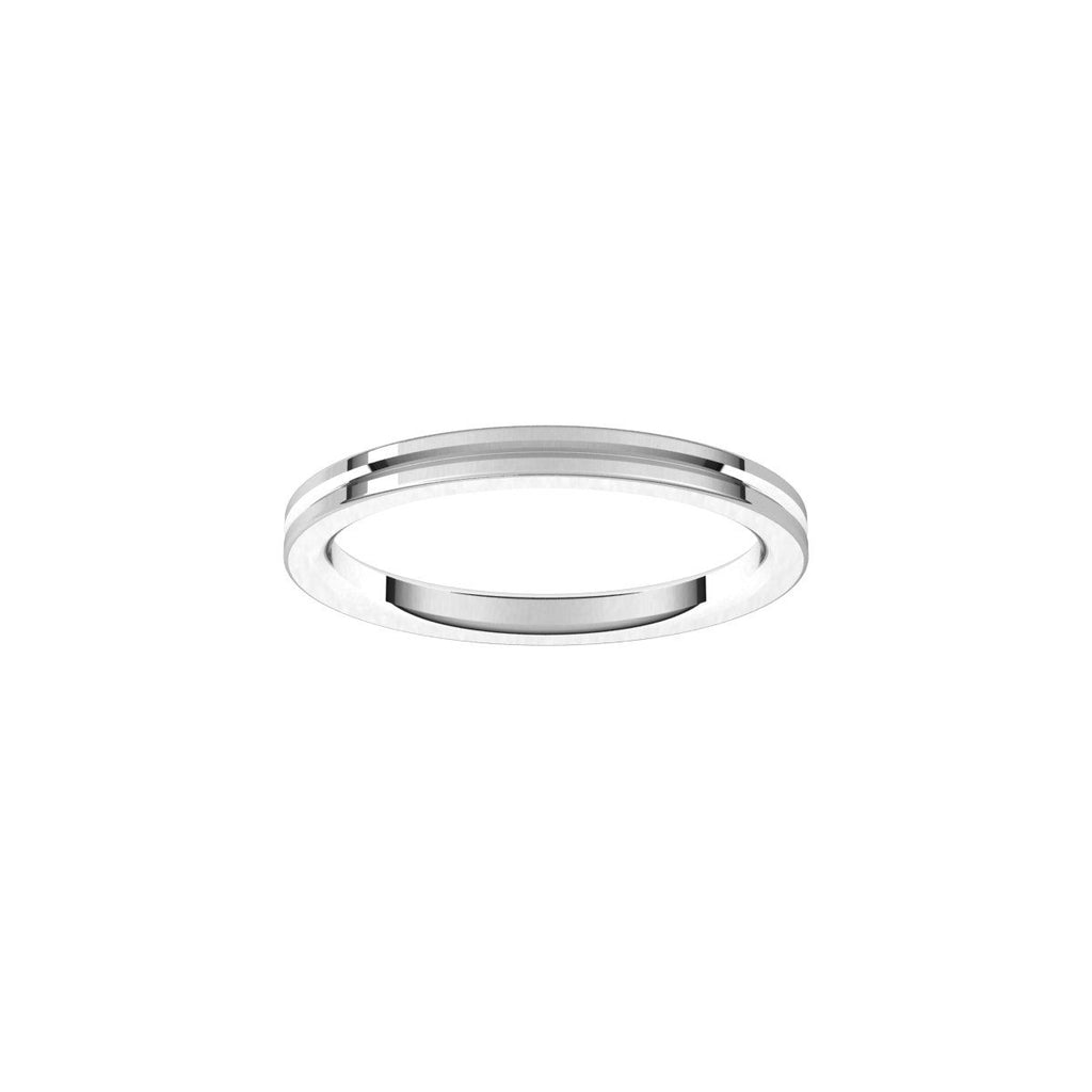 Grooved Comfort-Fit Flat Band