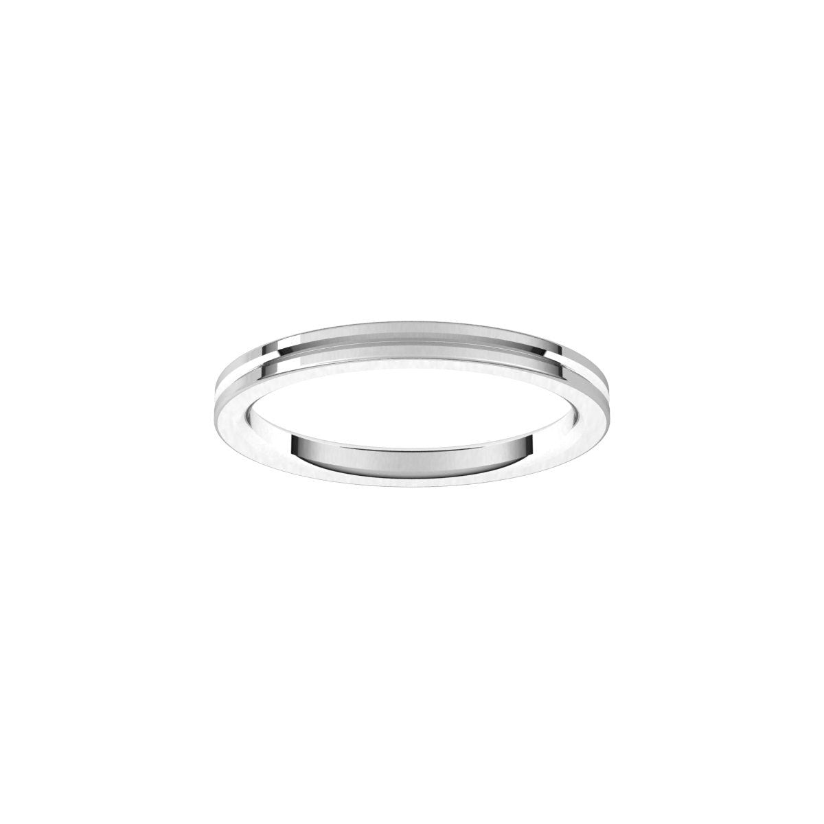 Grooved Comfort-Fit Flat Band