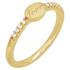 Engravable Accented Signet Ring