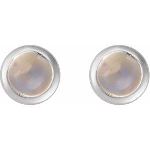 Round Rose-Cut Bezel-Set Earrings