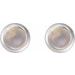 Round Rose-Cut Bezel-Set Earrings