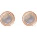 Round Rose-Cut Bezel-Set Earrings