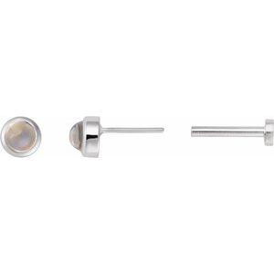 Round Rose-Cut Bezel-Set Earrings
