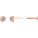 Round Rose-Cut Bezel-Set Earrings