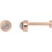 Round Rose-Cut Bezel-Set Earrings