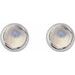 Round Rose-Cut Bezel-Set Earrings