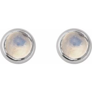 Round Rose-Cut Bezel-Set Earrings
