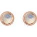 Round Rose-Cut Bezel-Set Earrings
