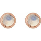 Round Rose-Cut Bezel-Set Earrings