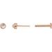 Round Rose-Cut Bezel-Set Earrings