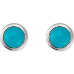 Round Rose-Cut Bezel-Set Earrings