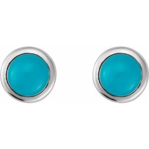 Round Rose-Cut Bezel-Set Earrings