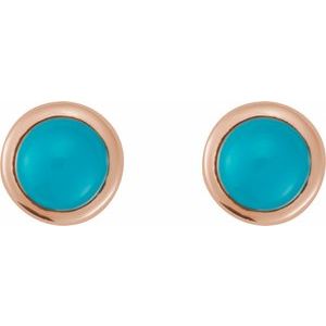 Round Rose-Cut Bezel-Set Earrings