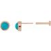 Round Rose-Cut Bezel-Set Earrings