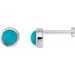 Round Rose-Cut Bezel-Set Earrings