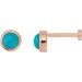 Round Rose-Cut Bezel-Set Earrings