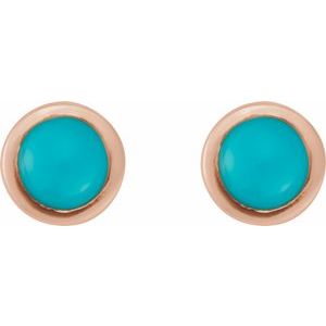 Round Rose-Cut Bezel-Set Earrings