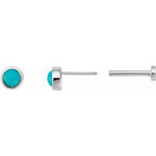 Round Rose-Cut Bezel-Set Earrings