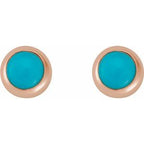 Round Rose-Cut Bezel-Set Earrings