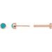 Round Rose-Cut Bezel-Set Earrings